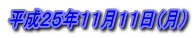 平成２５年１１月１１日（月）
